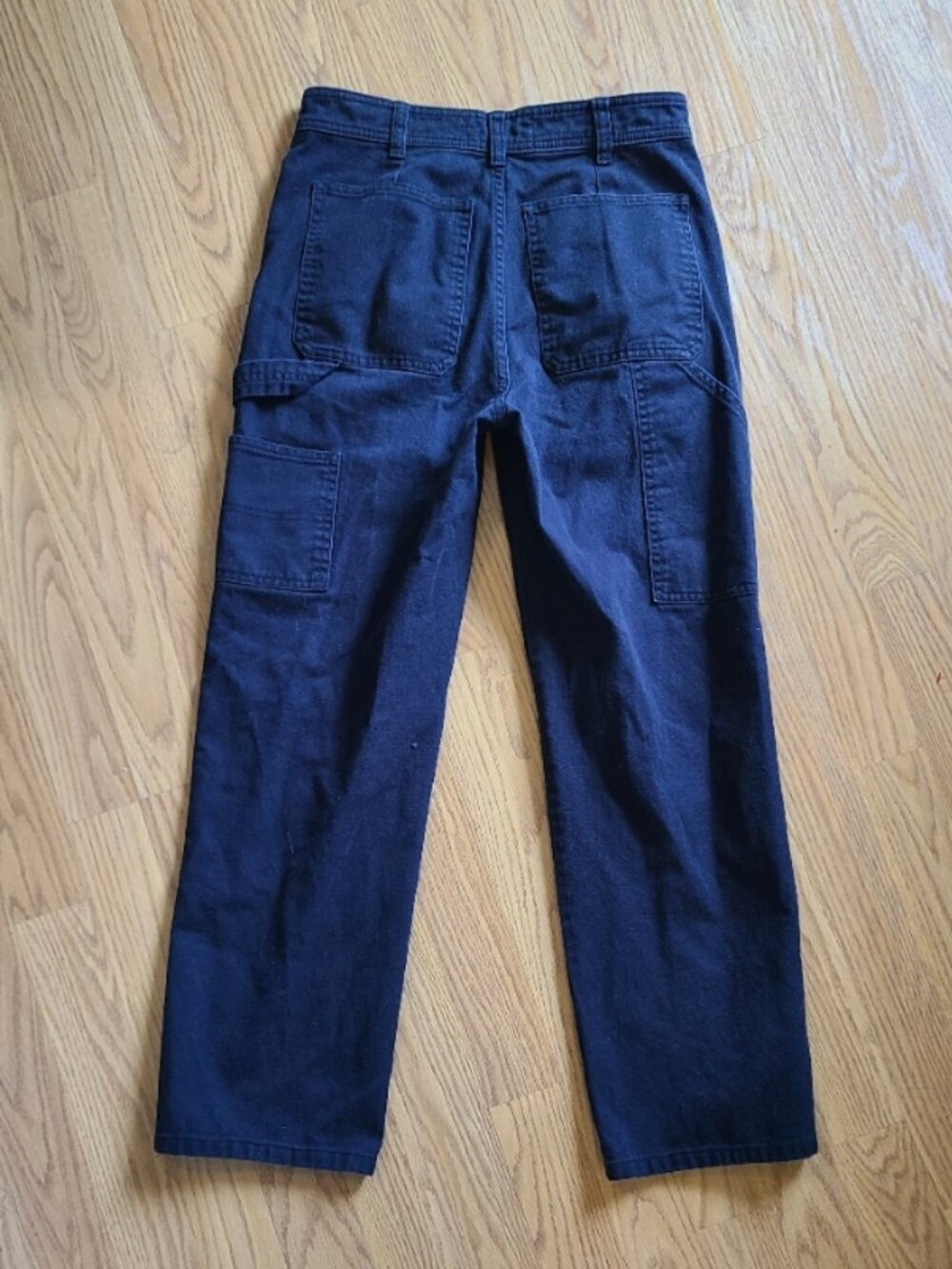 EVERLANE UTILITY CARPENTER PANTS CARGO SIDE POCKETS CROPPED STRAIGHT LEG sz 0 - Picture 4 of 6